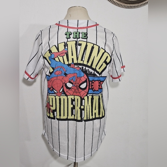 Spider-Man Striped White Shirt - Picture 3 of 7